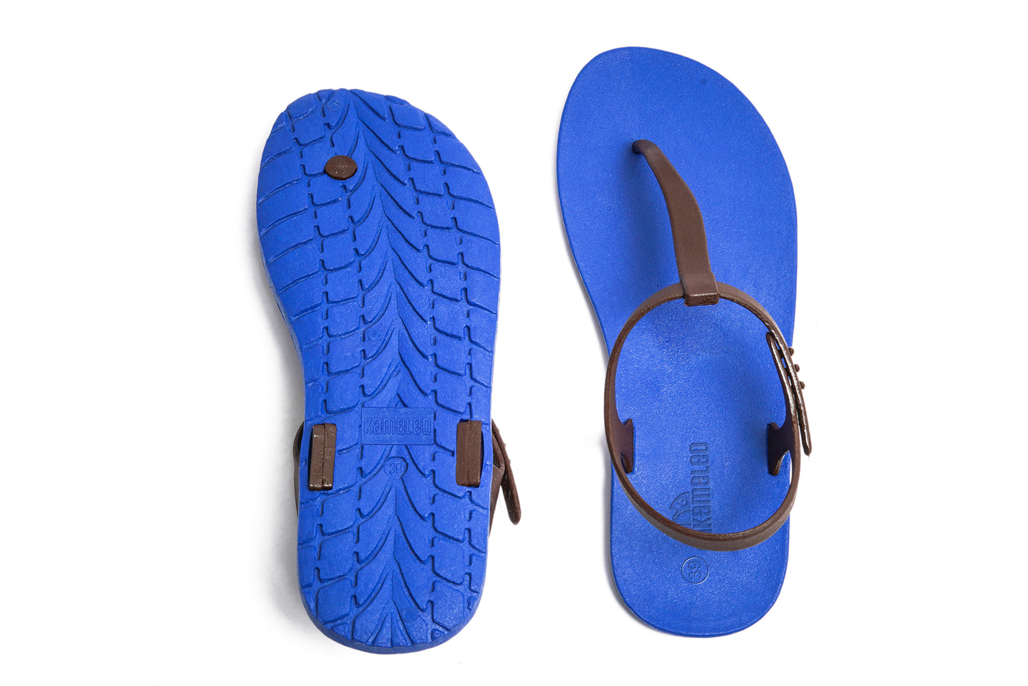 Saily Blue Sole Brown Strap