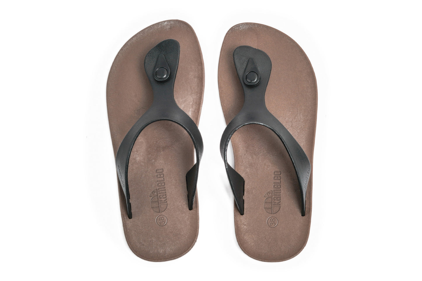 Candy Brown Sole Black Strap