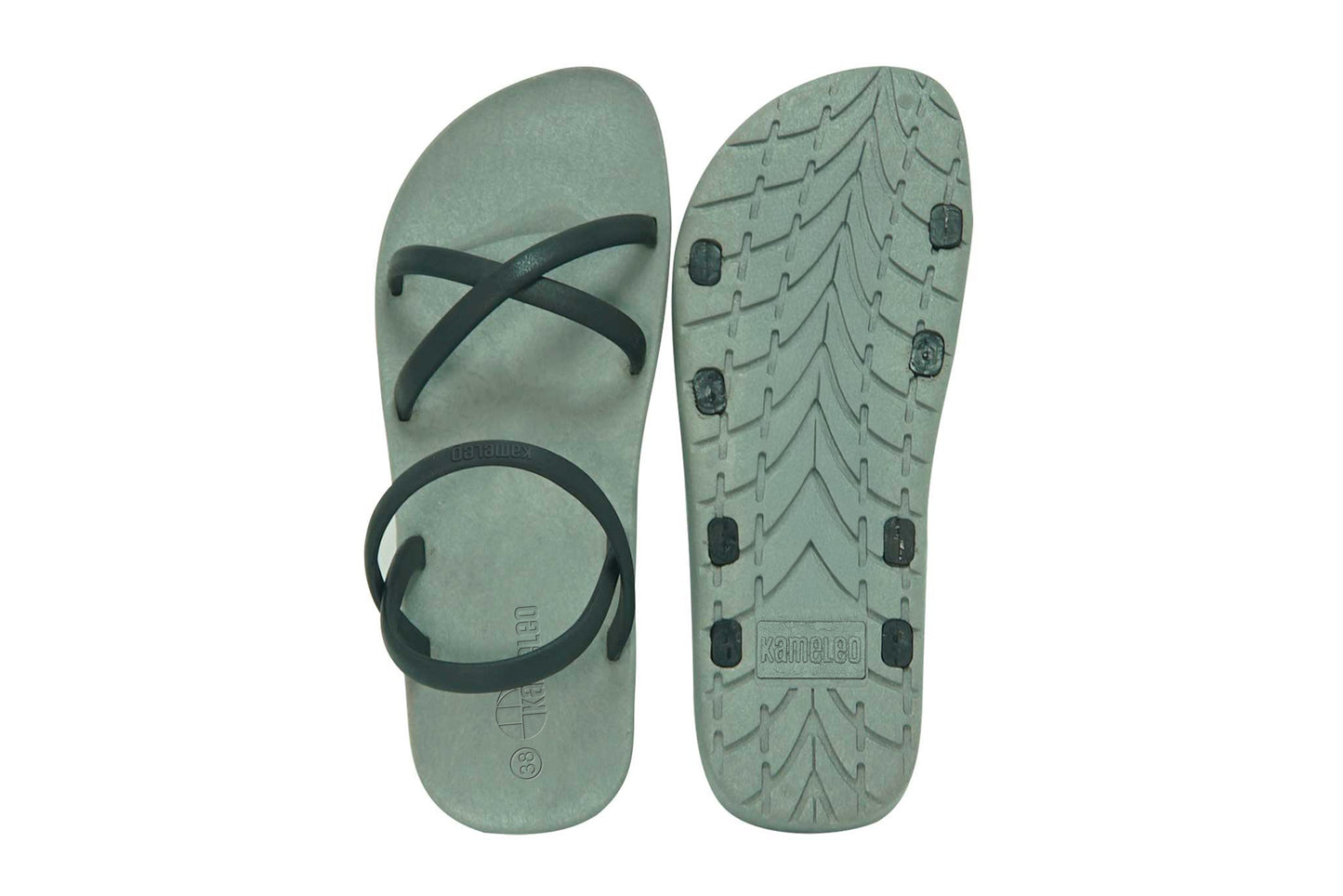 Cross Slim Grey Sole Black Strap