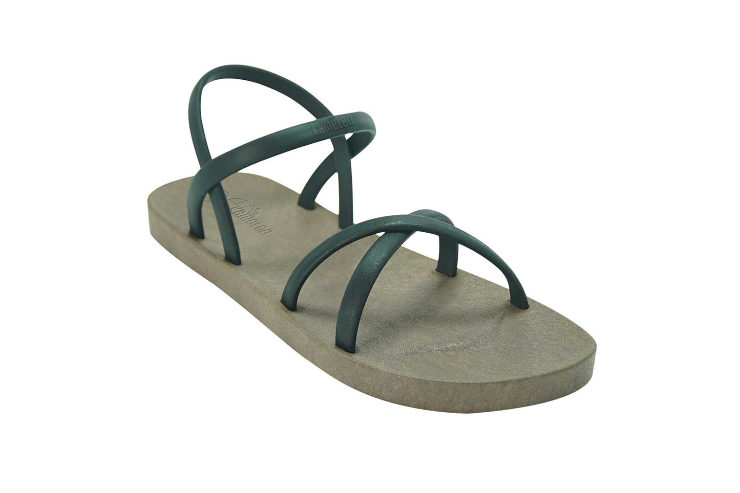 Cross Slim Brown Sole Black Strap