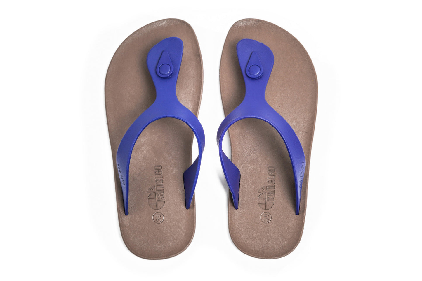 Candy Brown Sole Blue Strap
