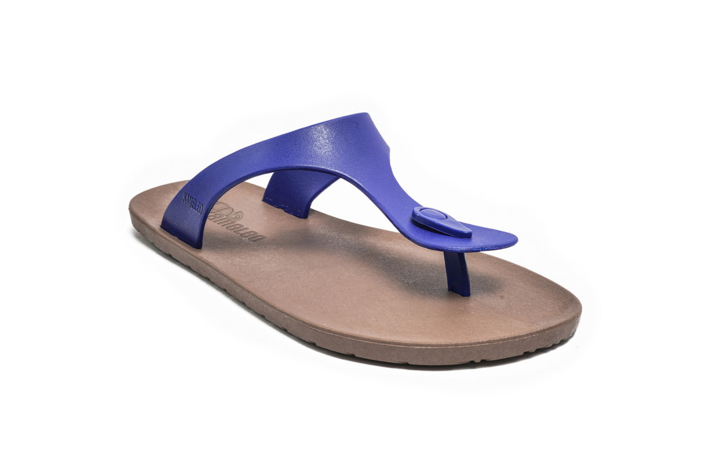 Candy Brown Sole Blue Strap