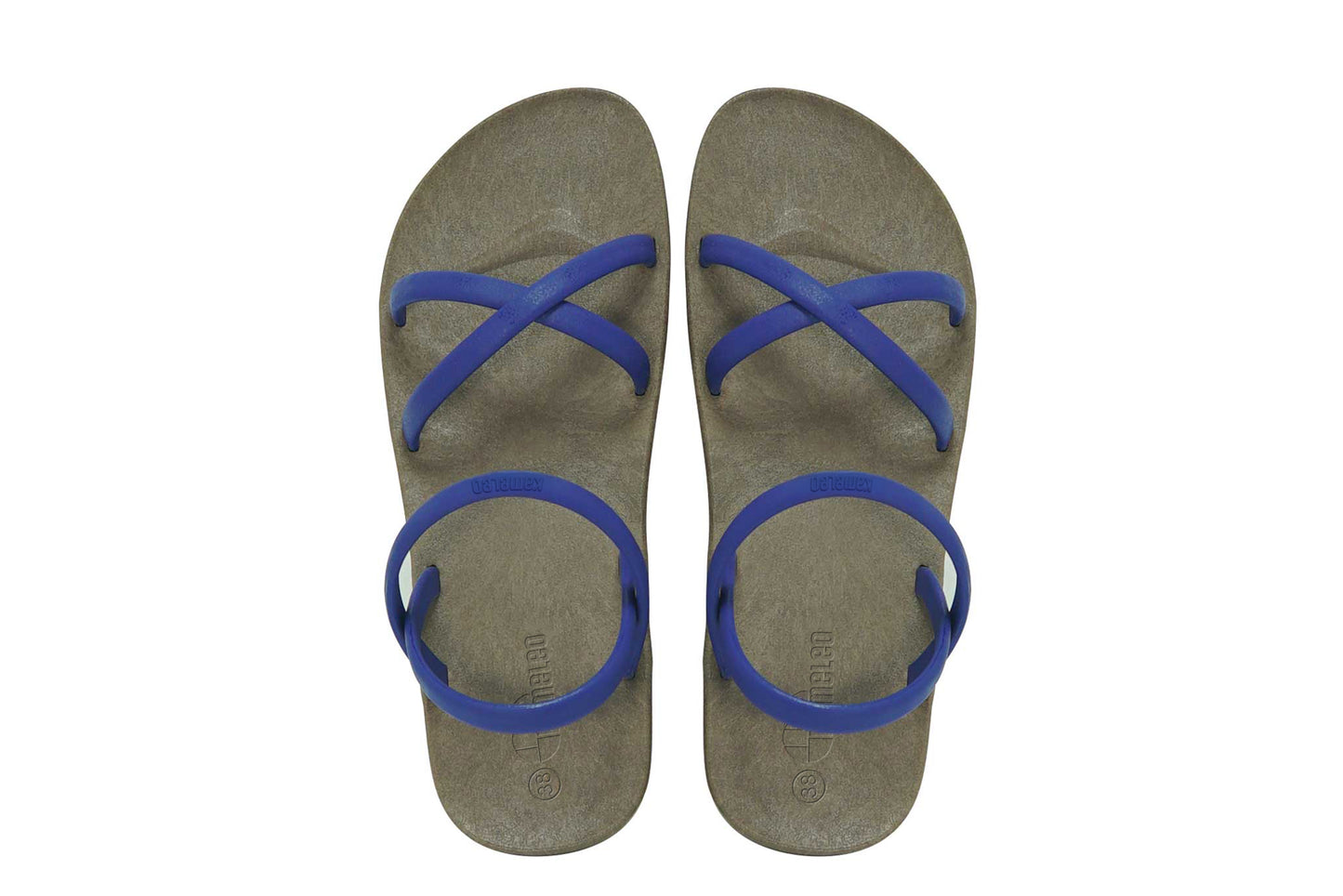 Cross Slim Brown Sole Blue Strap