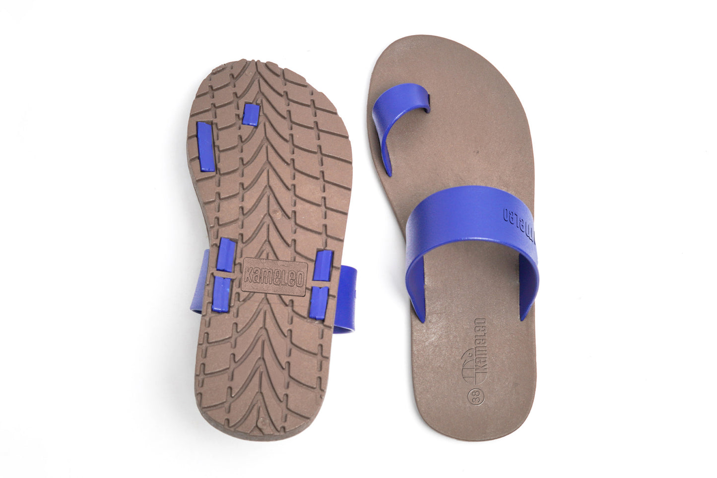 Pop Thumb Brown Sole Blue Strap