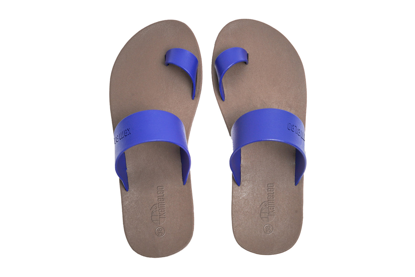 Pop Thumb Brown Sole Blue Strap