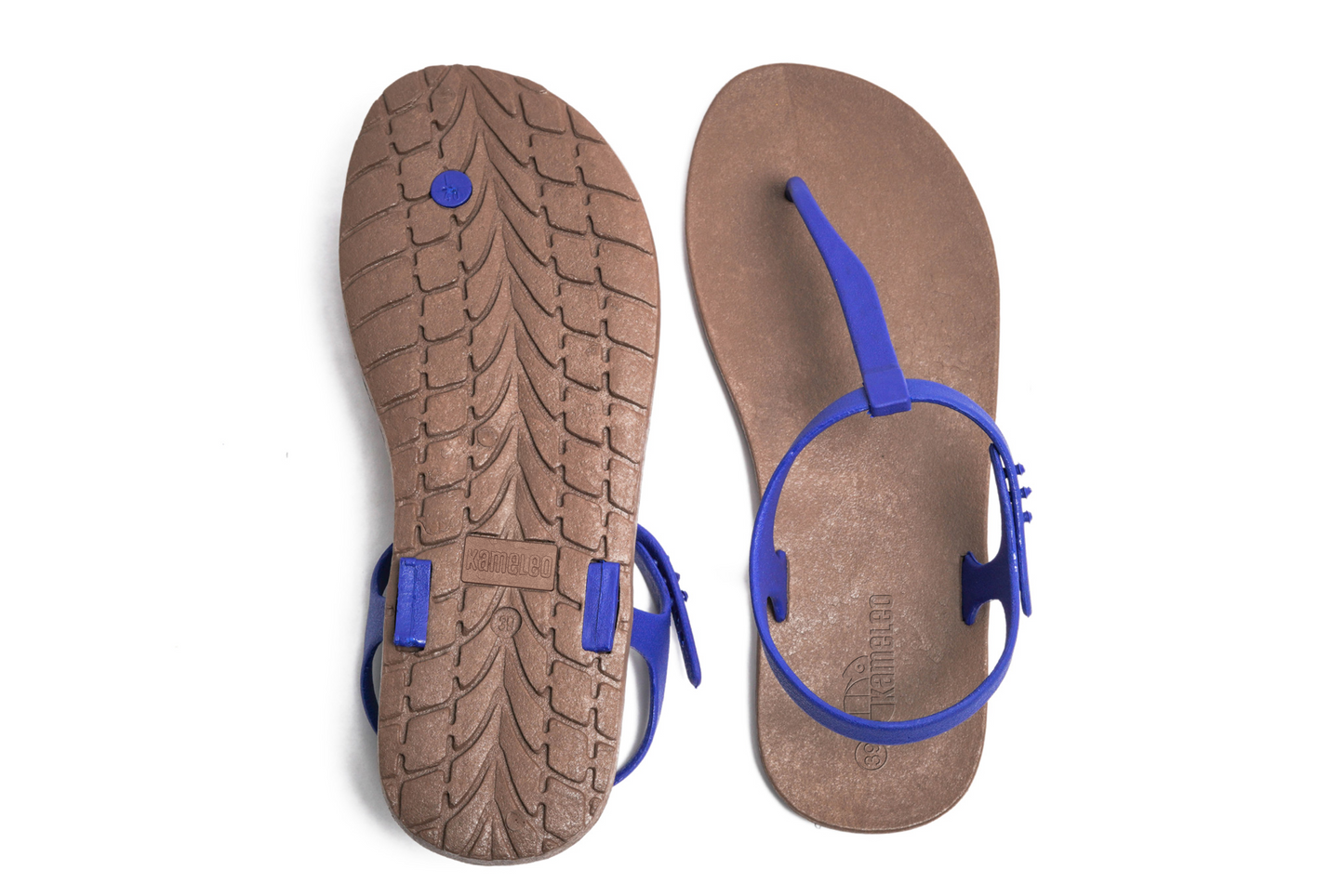 Saily Brown Sole Blue Strap