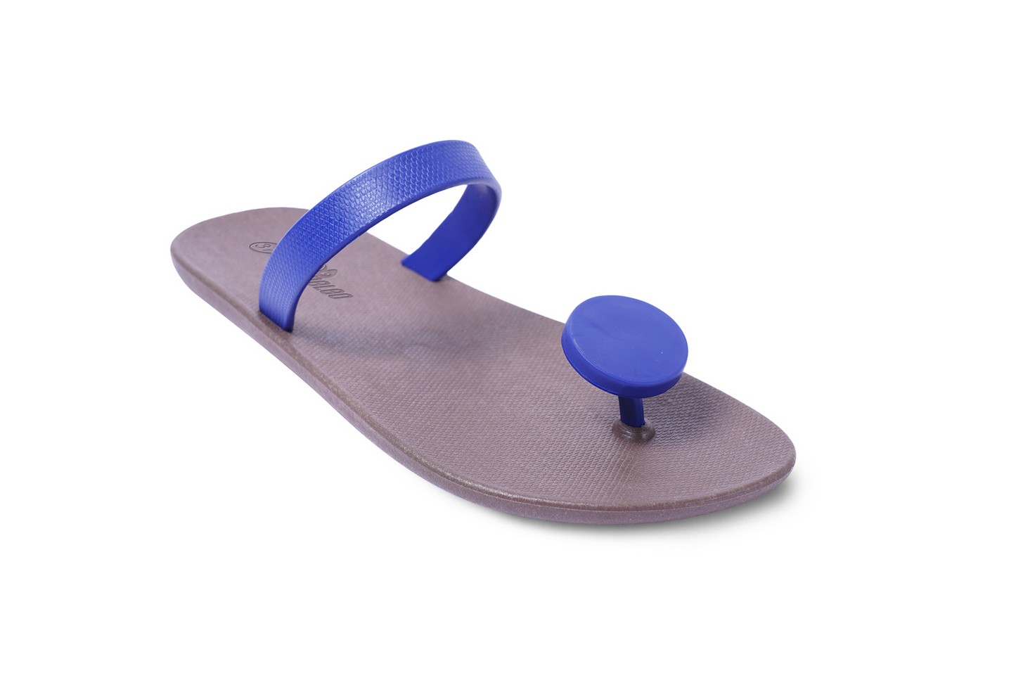 Poppi Dot Brown Sole Blue Strap