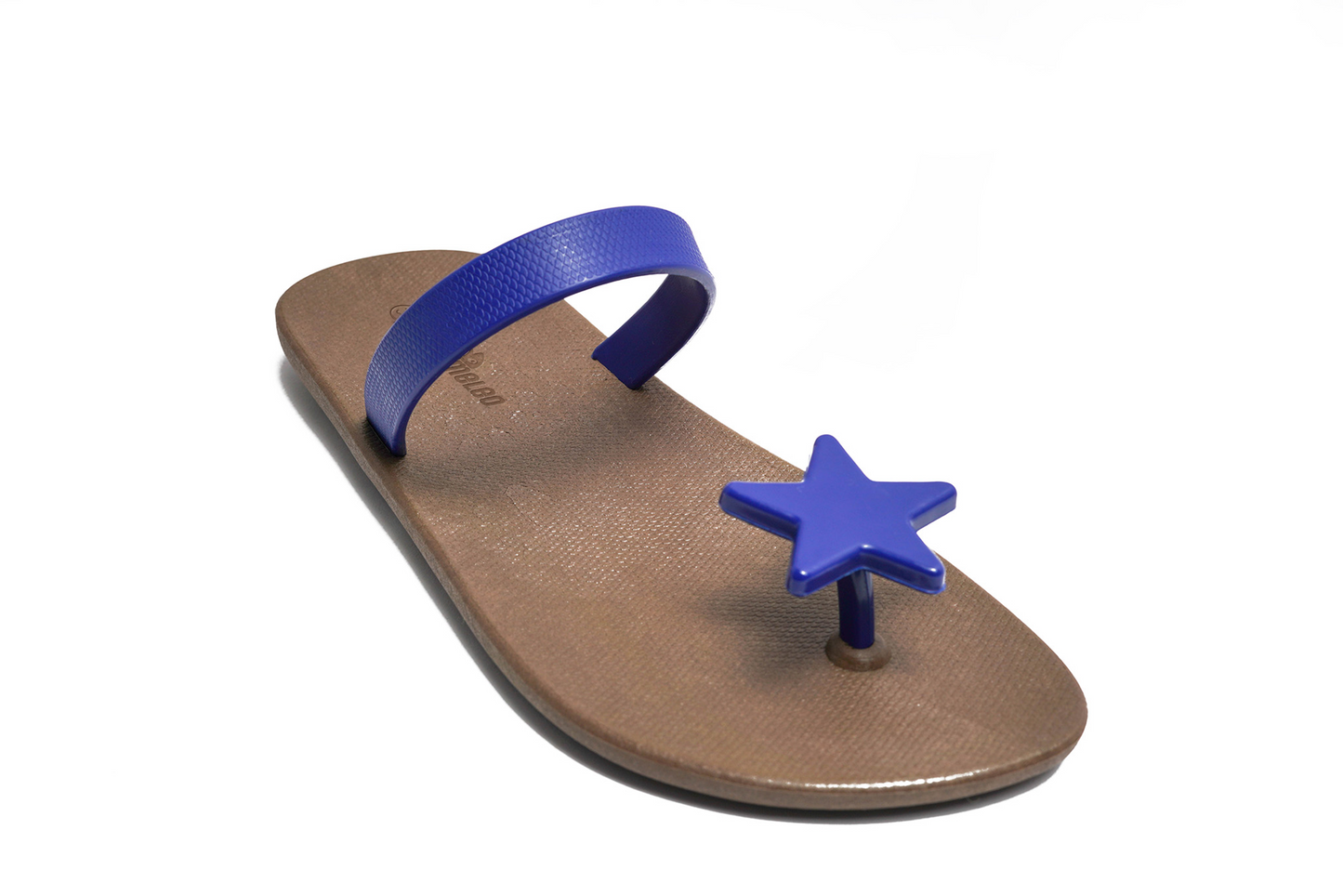 Poppi Star Brown Sole Blue Strap
