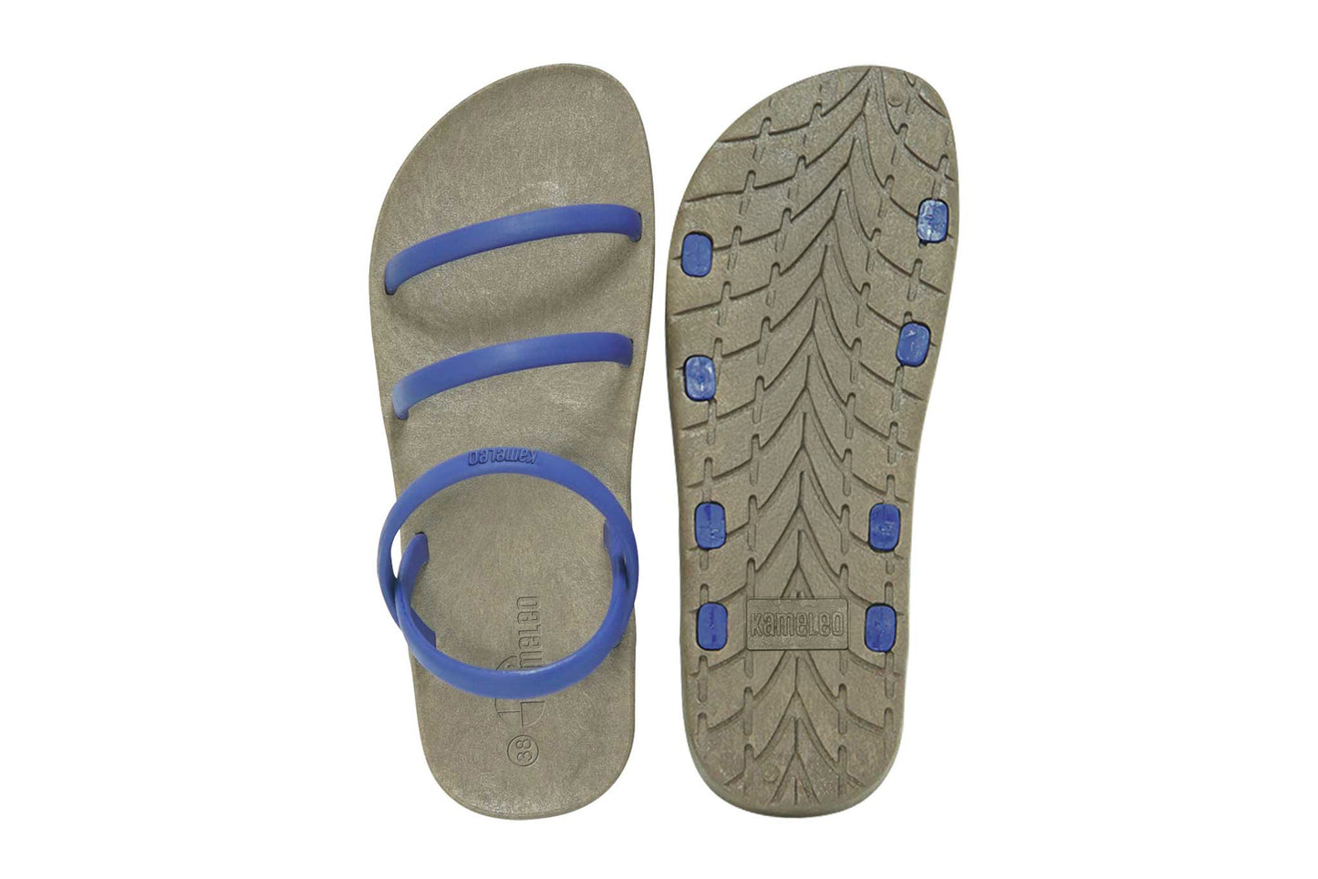 Twin Slim Brown Sole Blue Strap