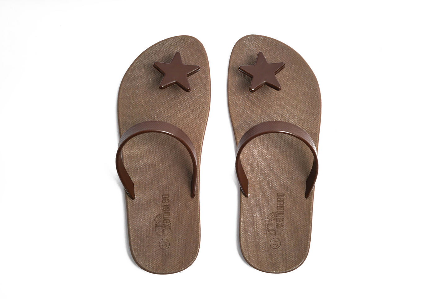 Poppi Star Brown Sole Brown Strap
