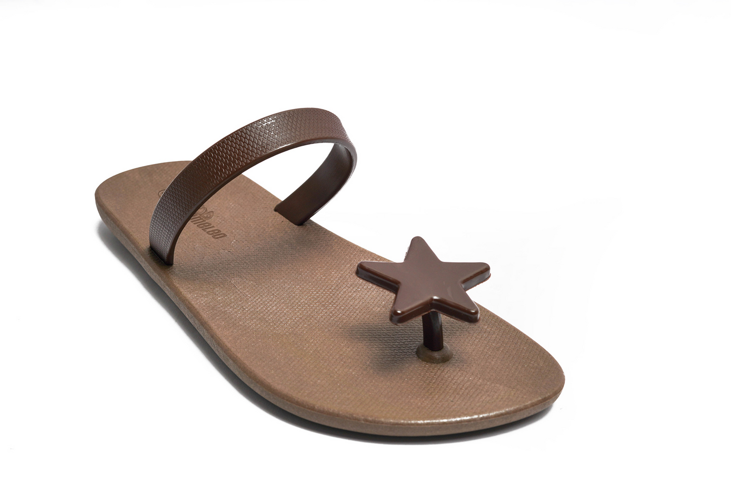 Poppi Star Brown Sole Brown Strap