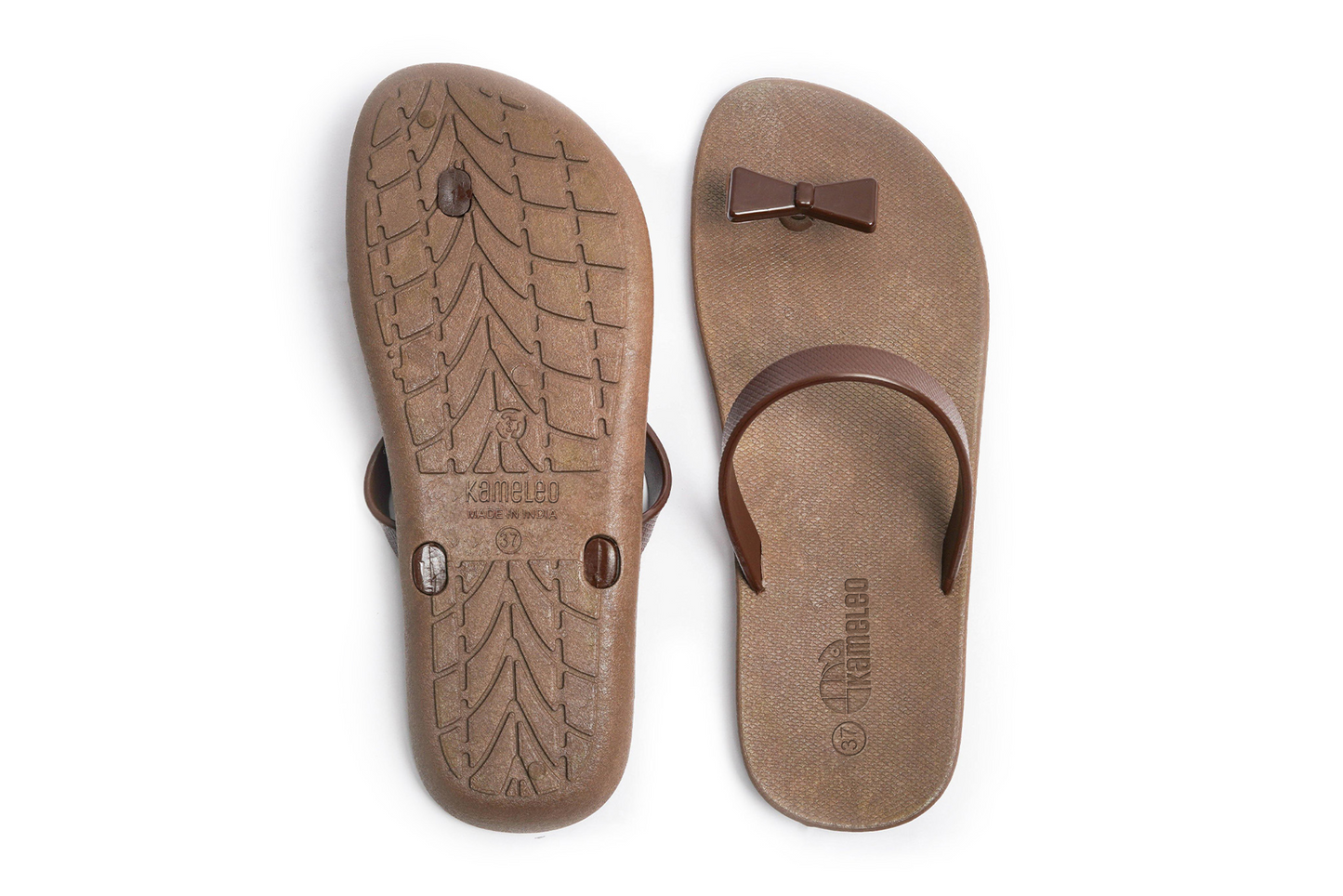 Poppi Bow Brown Sole Brown Strap
