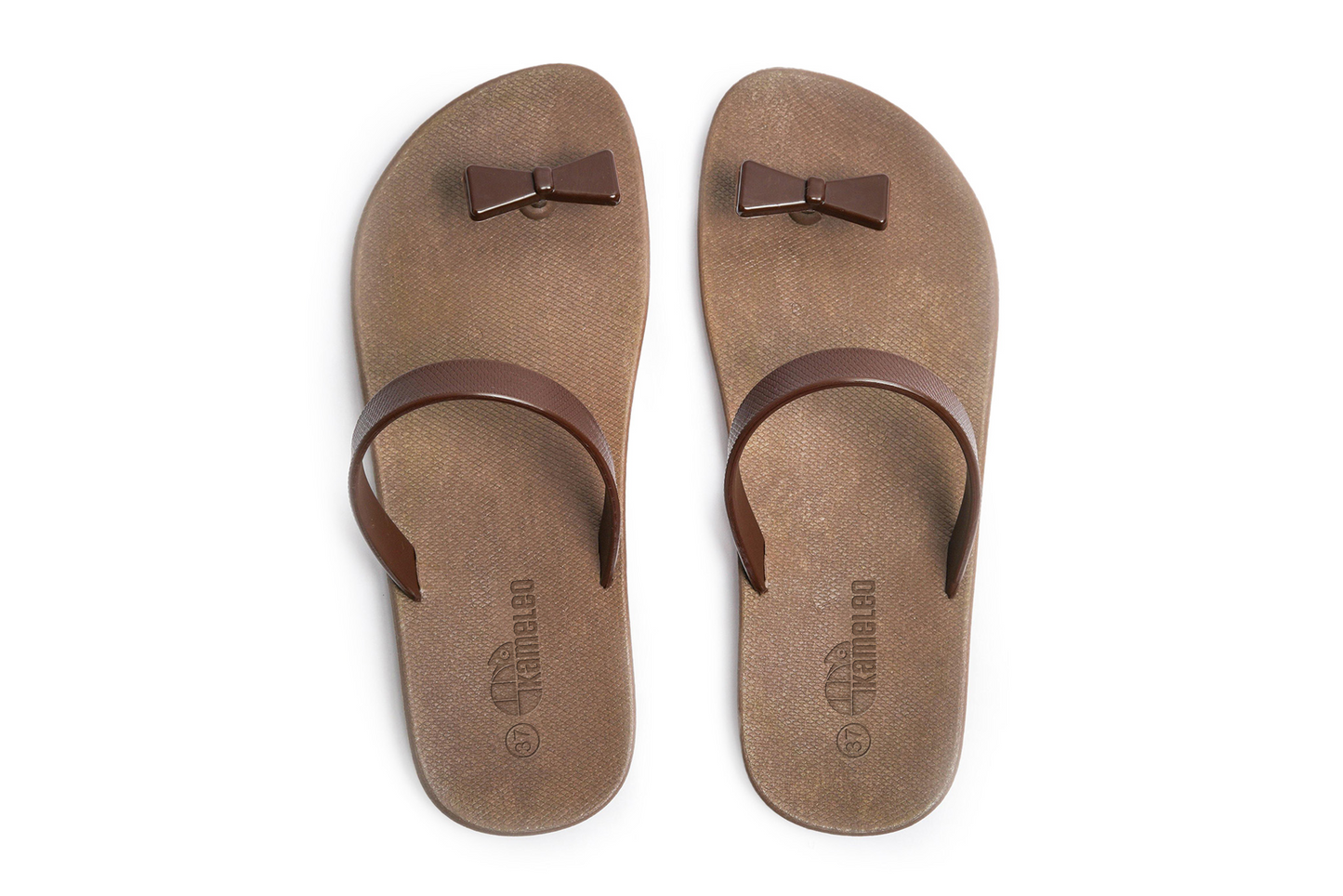 Poppi Bow Brown Sole Brown Strap