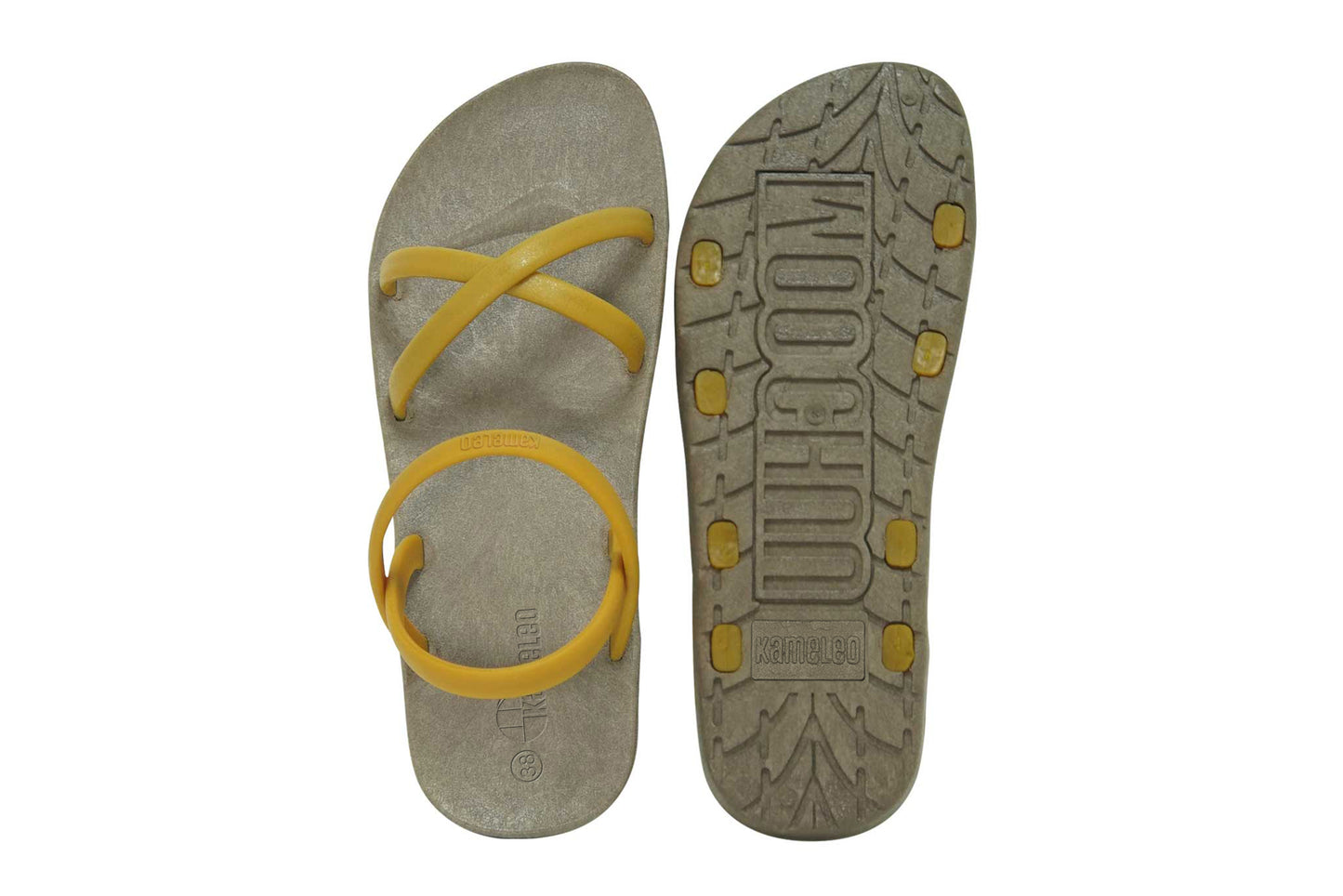 Cross Slim Brown Sole Caramel Strap