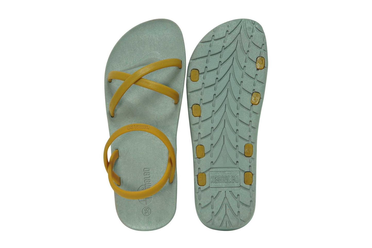 Cross Slim Grey Sole Caramel Strap