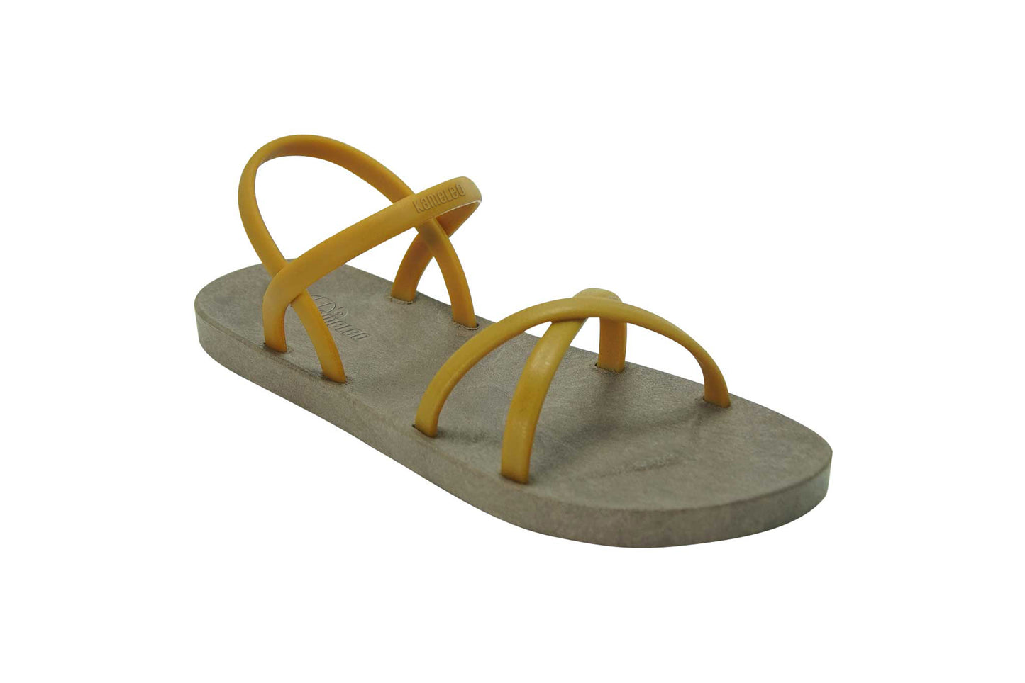 Cross Slim Brown Sole Caramel Strap