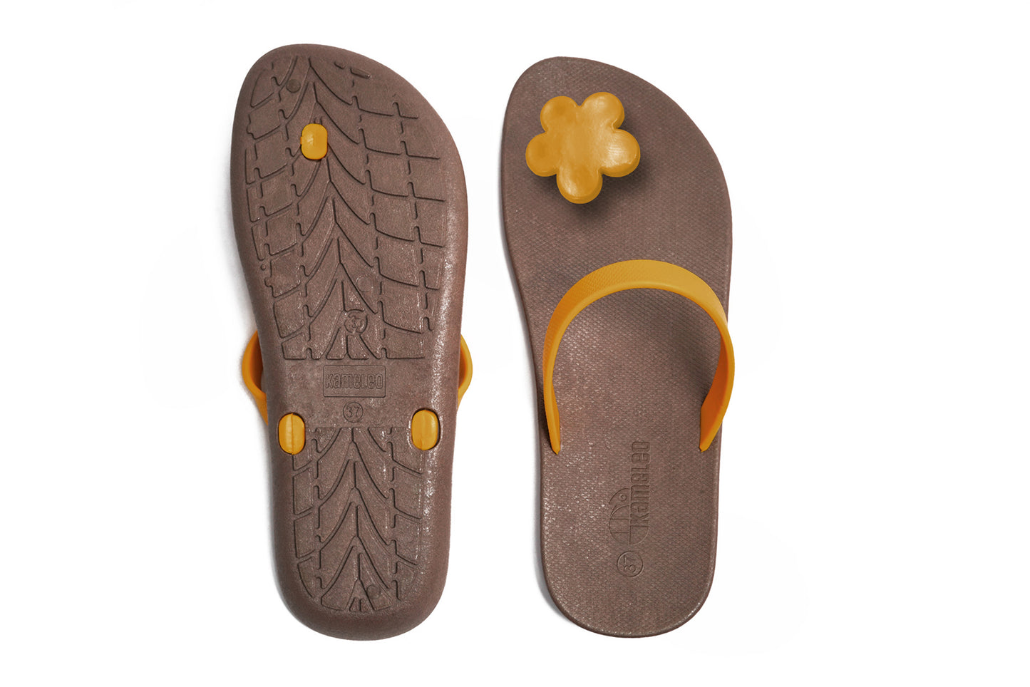 Poppi Flora Brown Sole Caramel Strap
