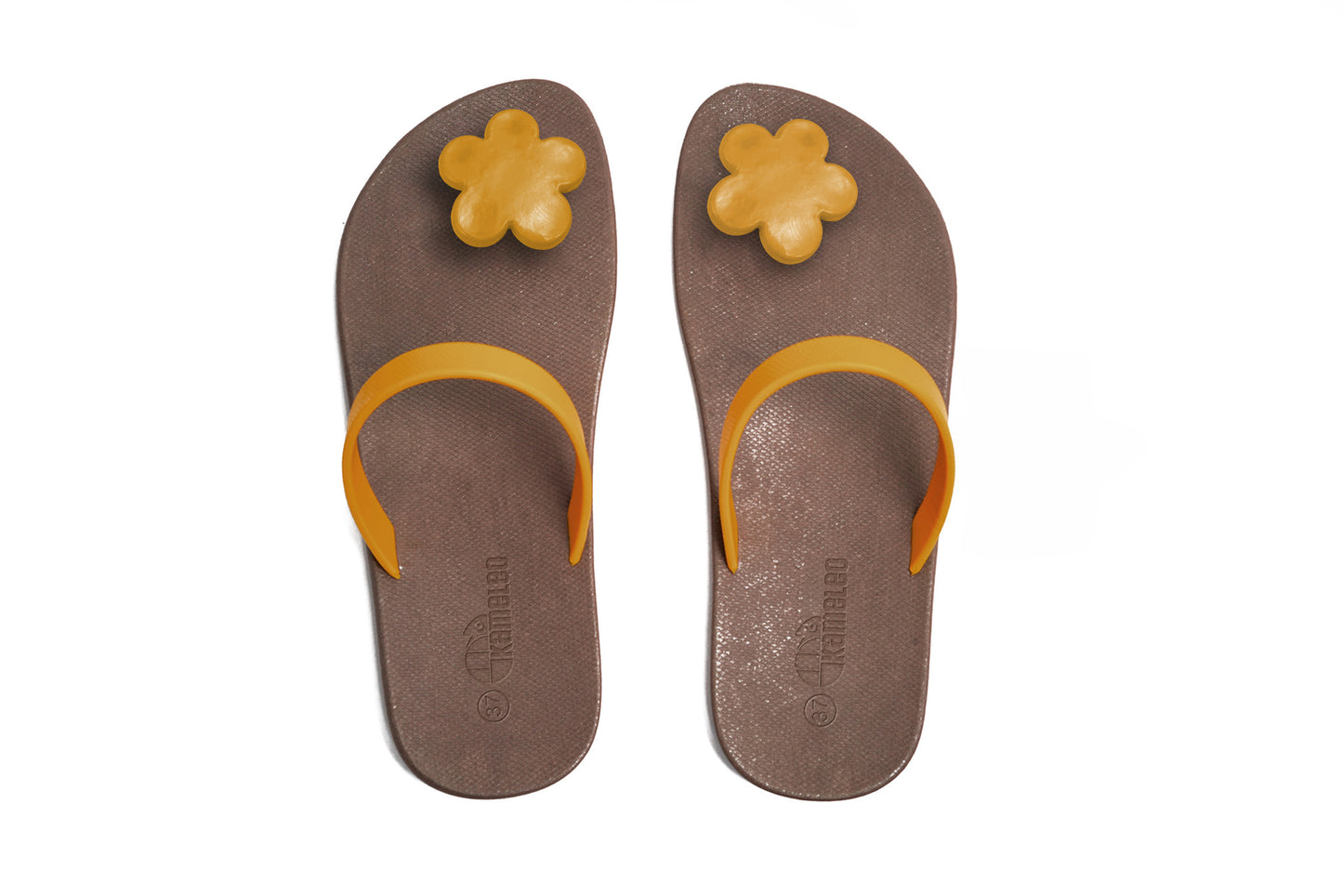 Poppi Flora Brown Sole Caramel Strap