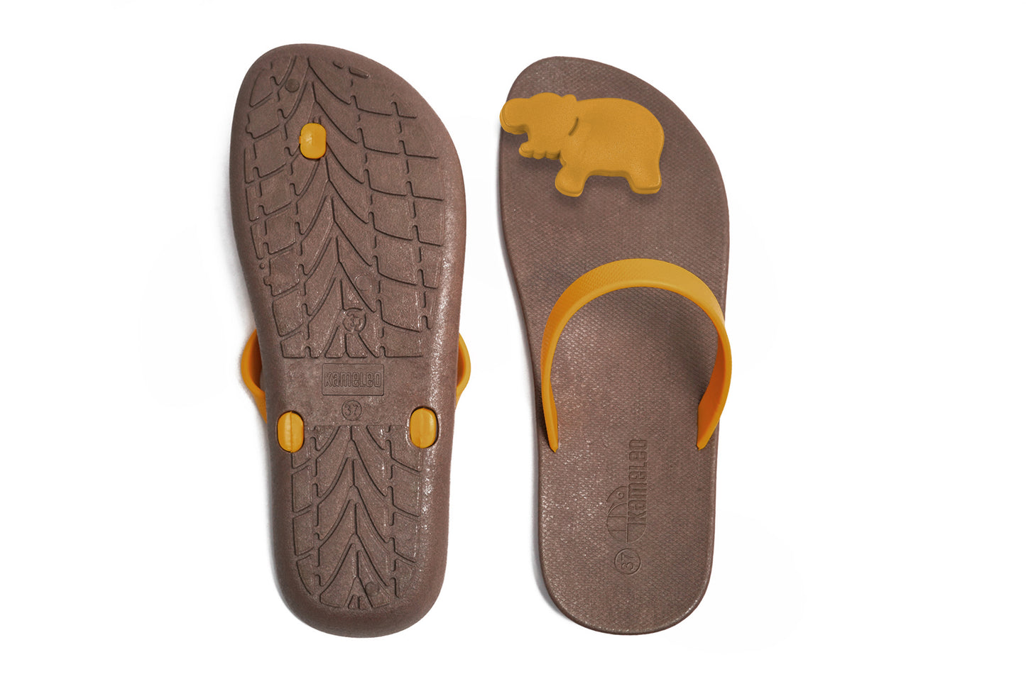 Poppi Hippo Brown Sole Caramel Strap