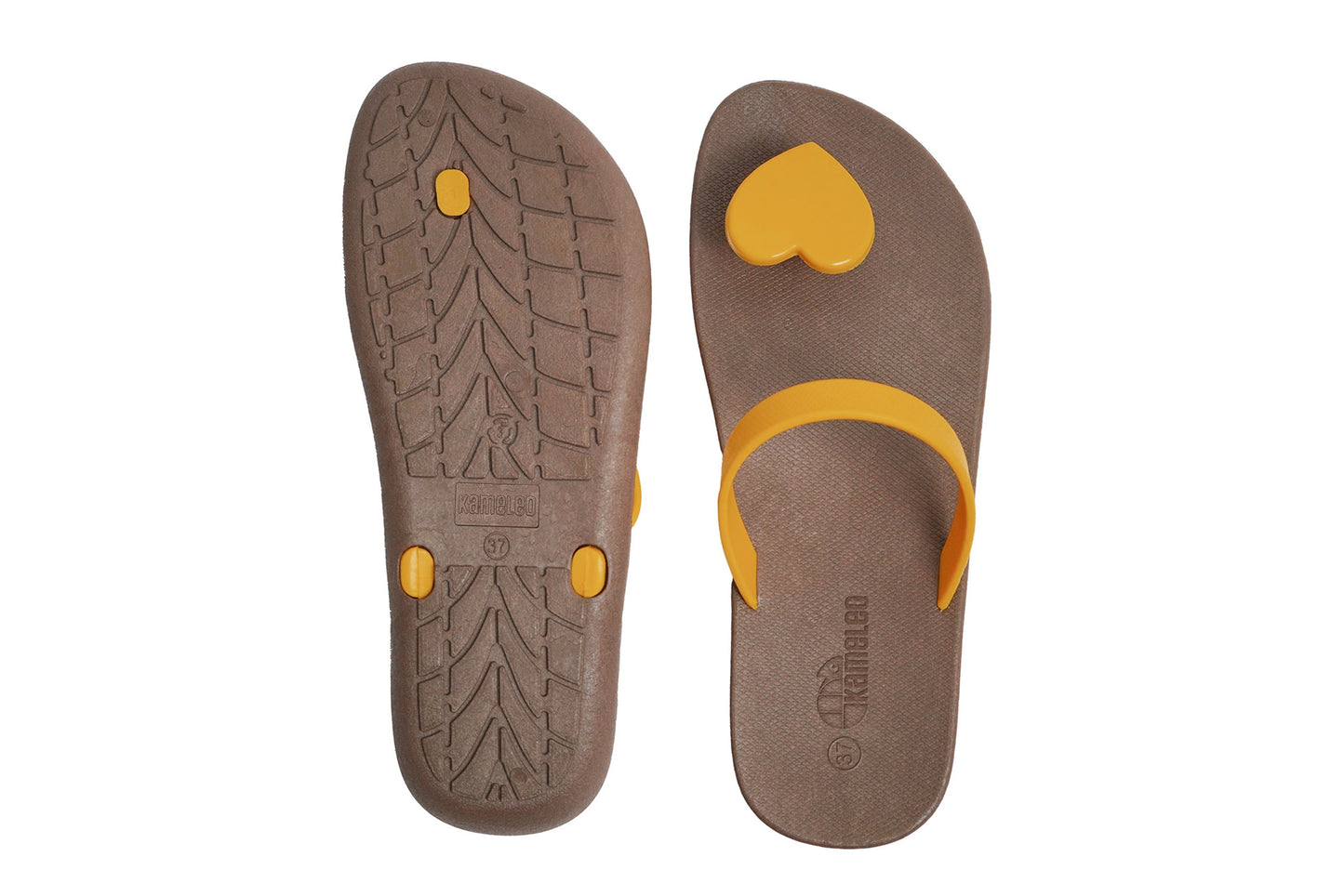 Poppi Heart Brown Sole Caramel Strap