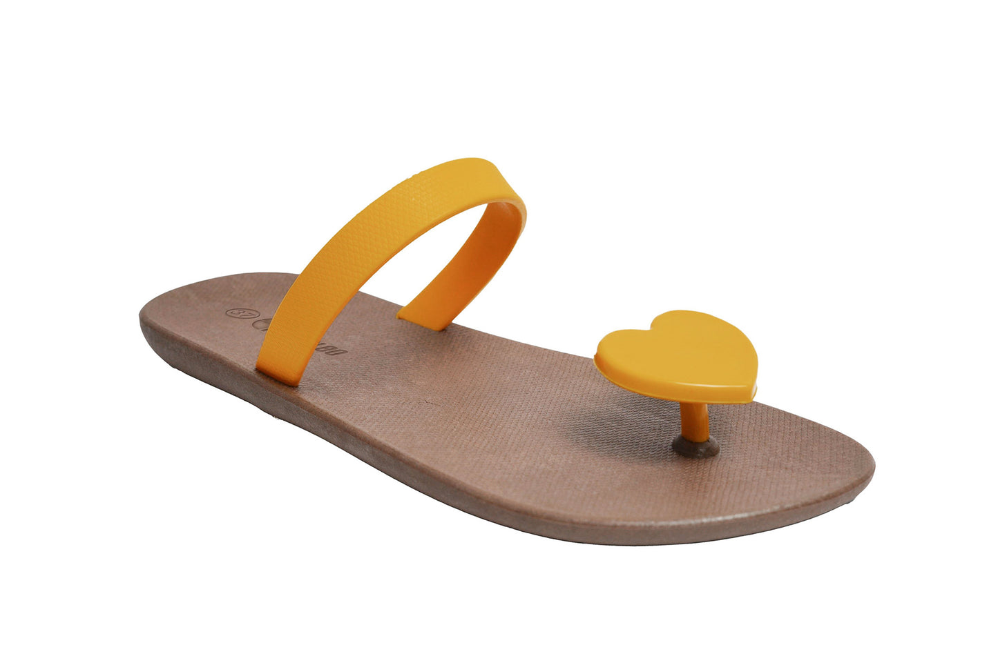 Poppi Heart Brown Sole Caramel Strap