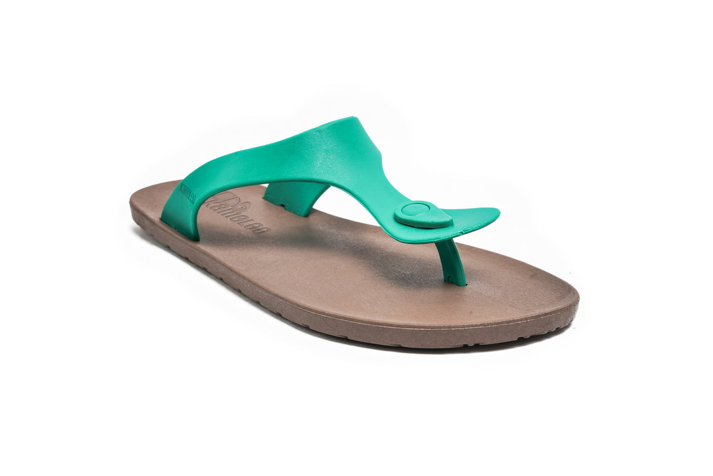 Candy Brown Sole Green Strap