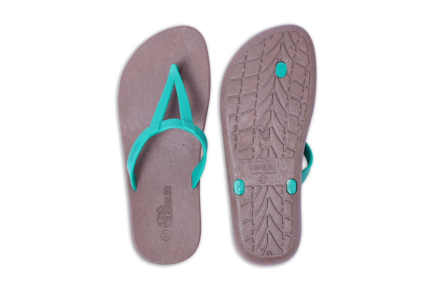 Eiffel Brown Sole Green Strap