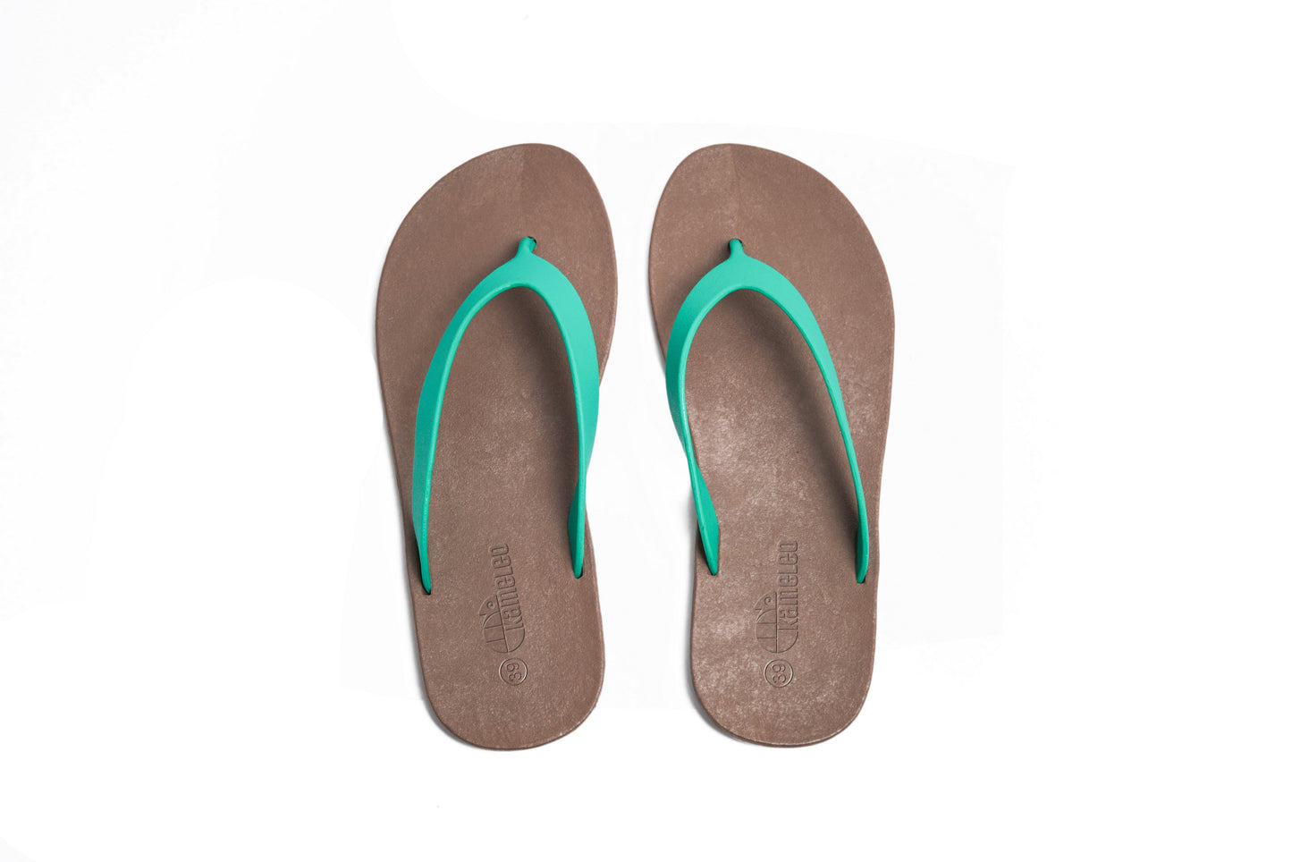 Flippy Brown Sole Green Strap