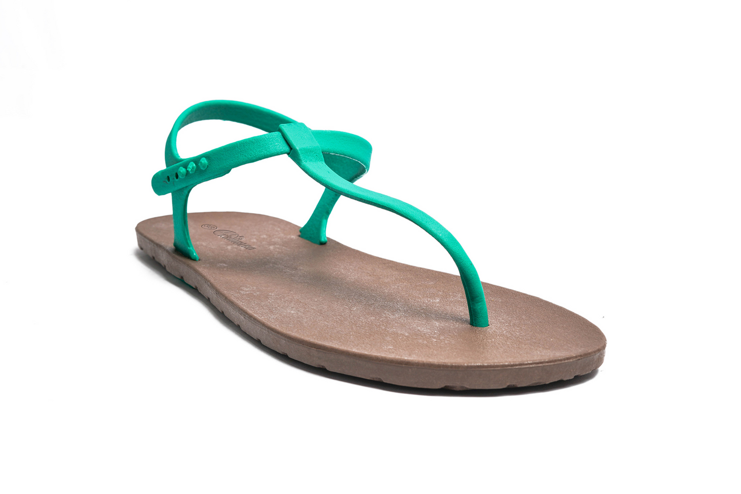 Saily Brown Sole Green Strap