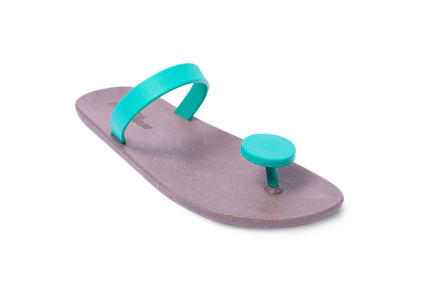 Poppi Dot Brown Sole Green Strap
