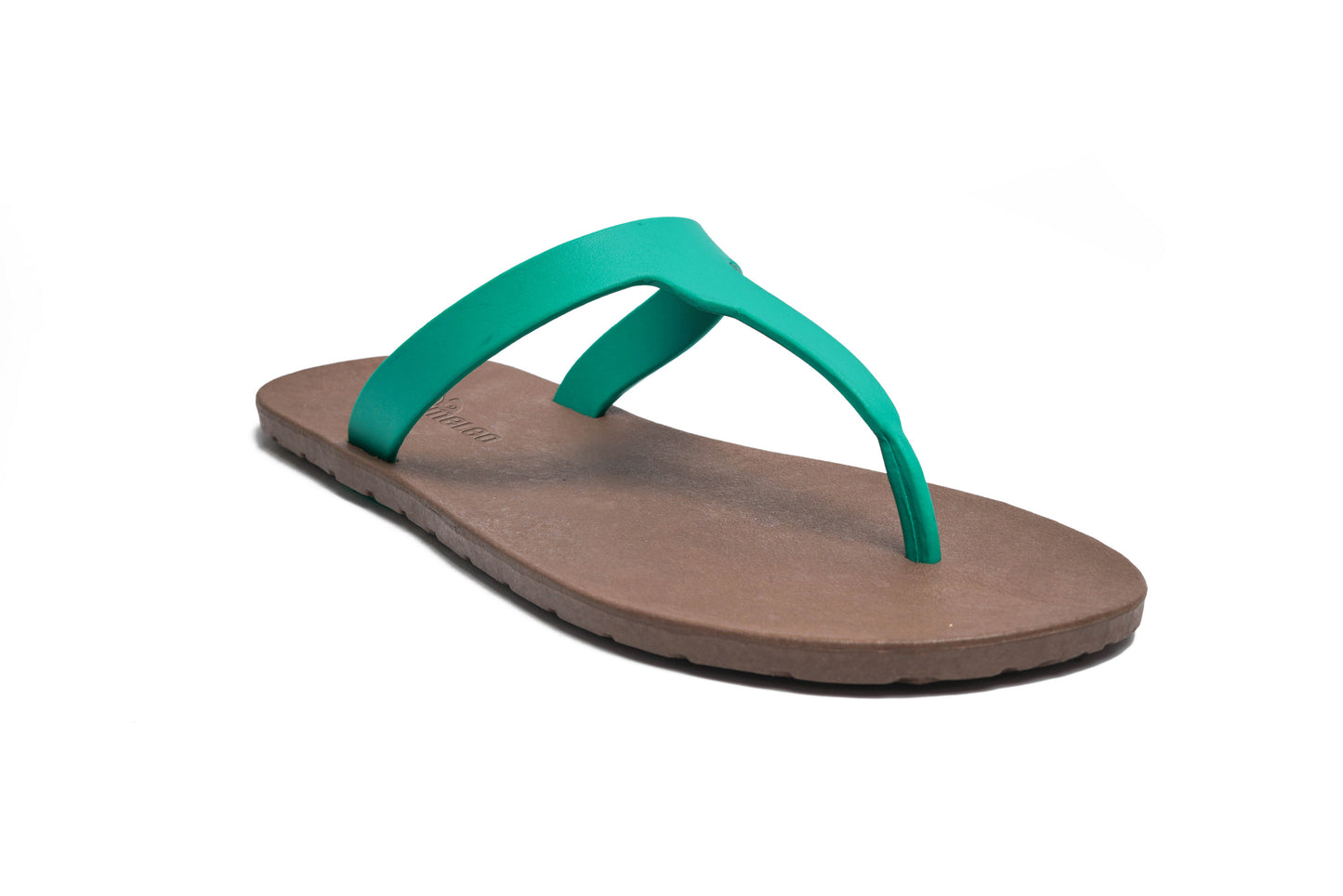 Thongs Brown Sole Green Strap
