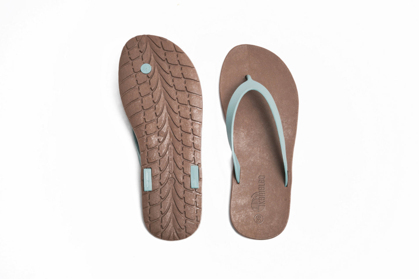 Flippy Brown Sole Grey Strap