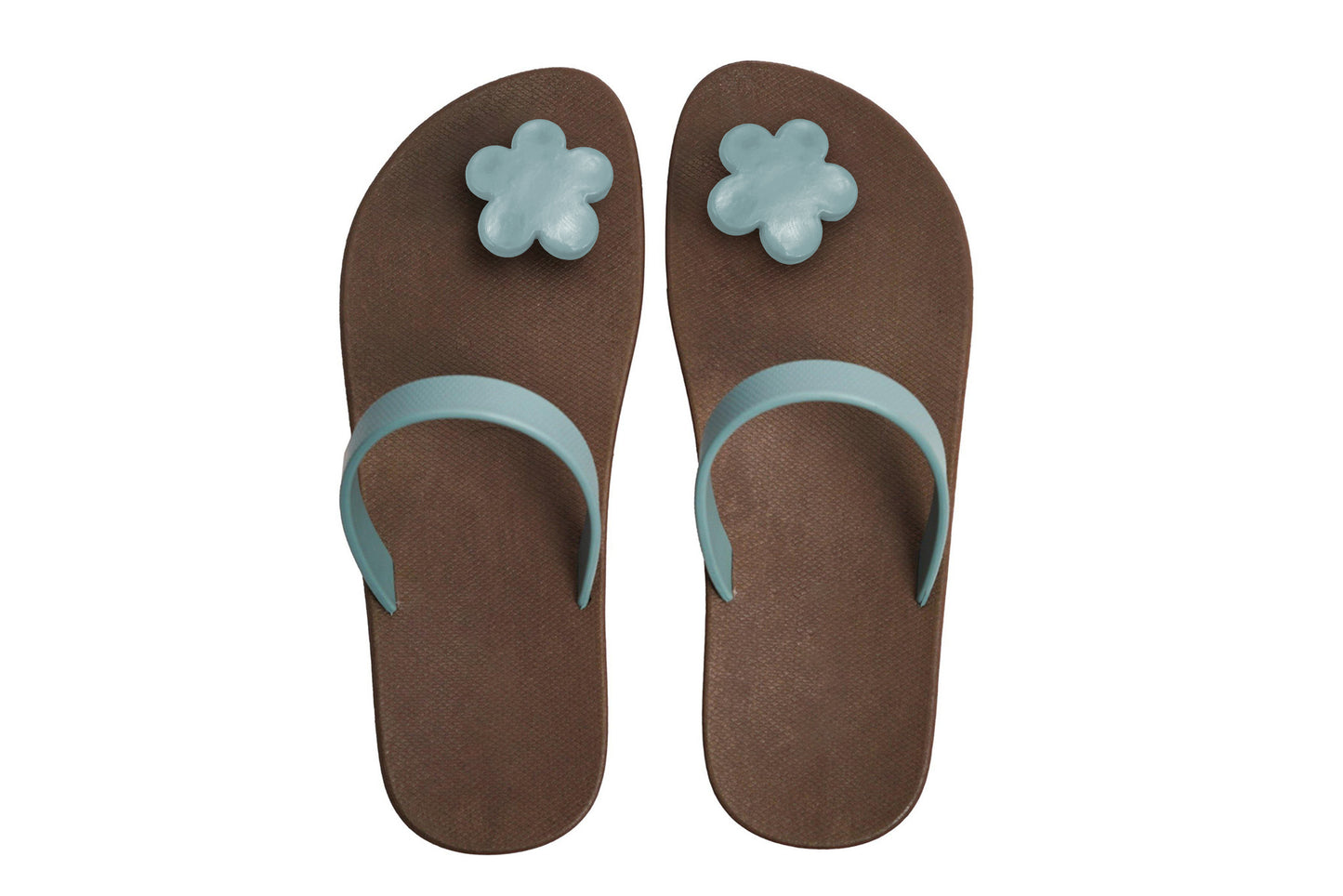 Poppi Flora Brown Sole Grey Strap