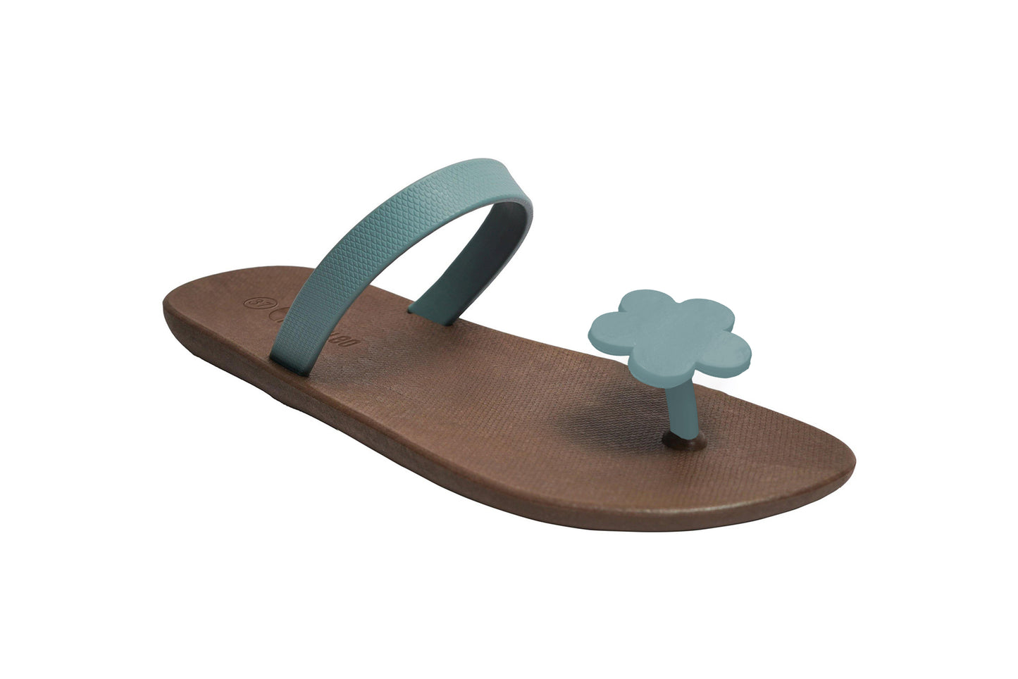 Poppi Flora Brown Sole Grey Strap