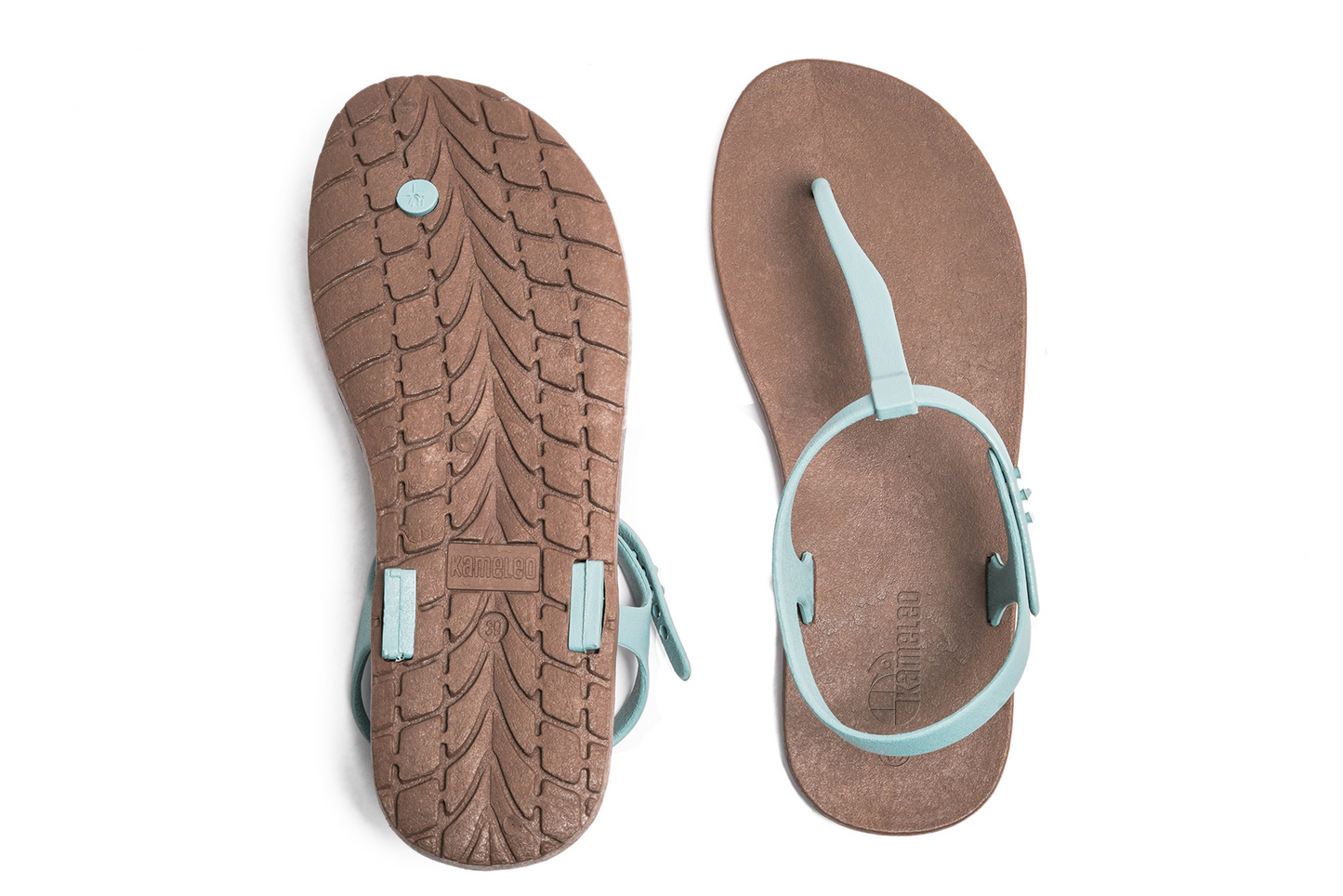 Saily Brown Sole Grey Strap