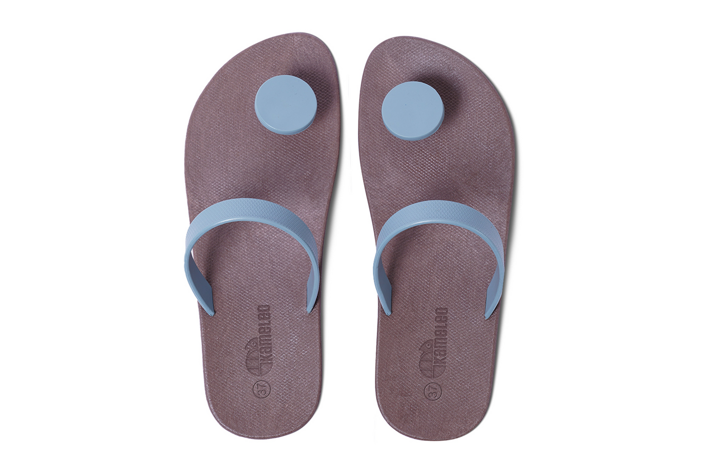 Poppi Dot Brown Sole Grey Strap