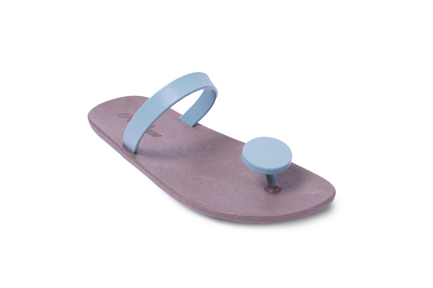 Poppi Dot Brown Sole Grey Strap