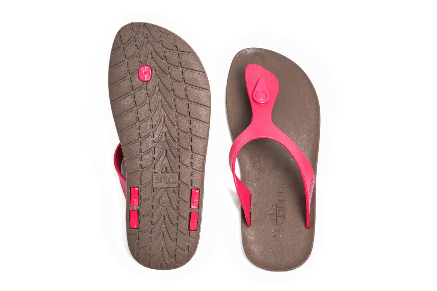 Candy Brown Sole Pink Strap