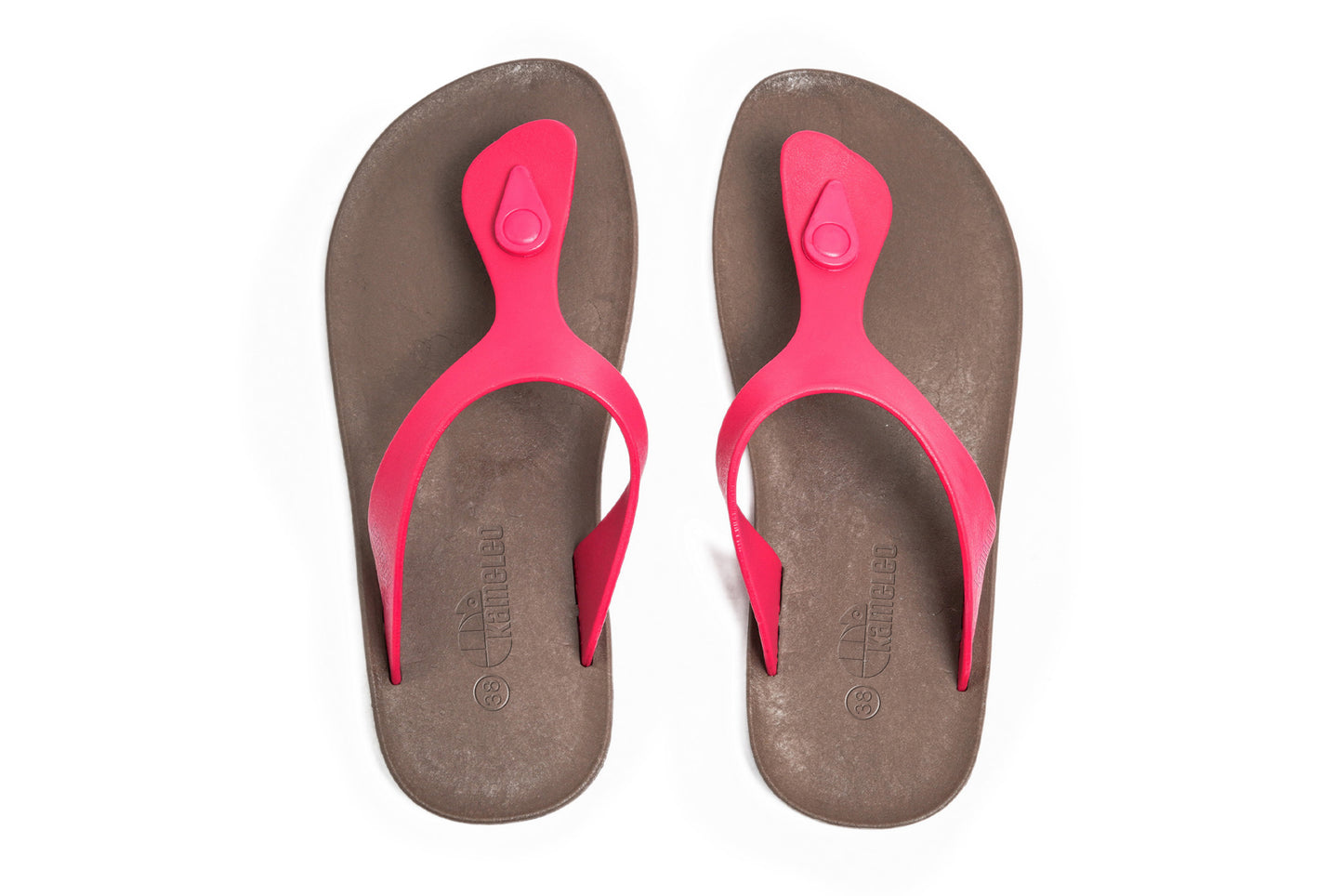 Candy Brown Sole Pink Strap