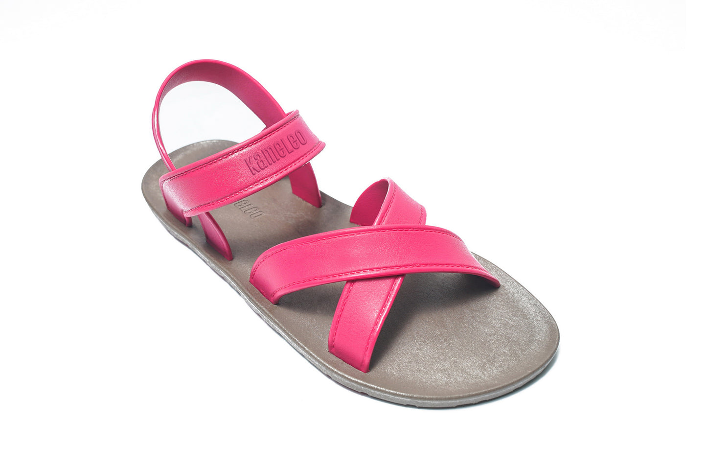 Cross Plus Kids Brown Sole Pink Strap