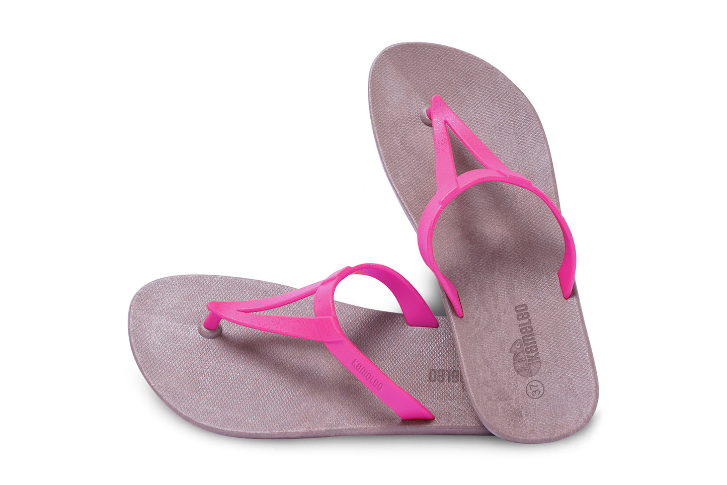 Eiffel Brown Sole Pink Strap
