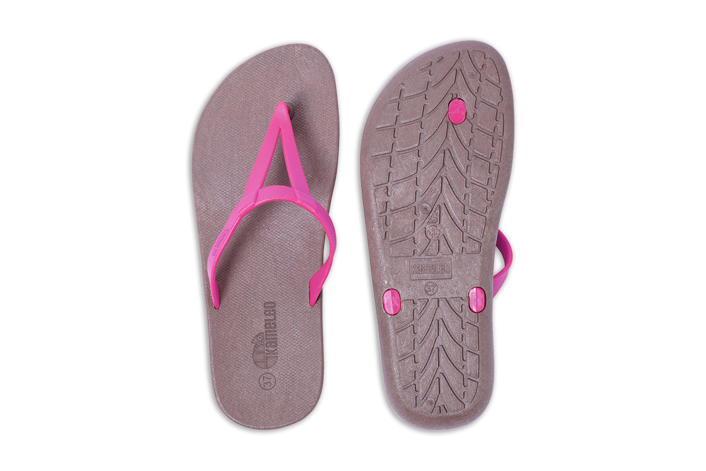 Eiffel Brown Sole Pink Strap