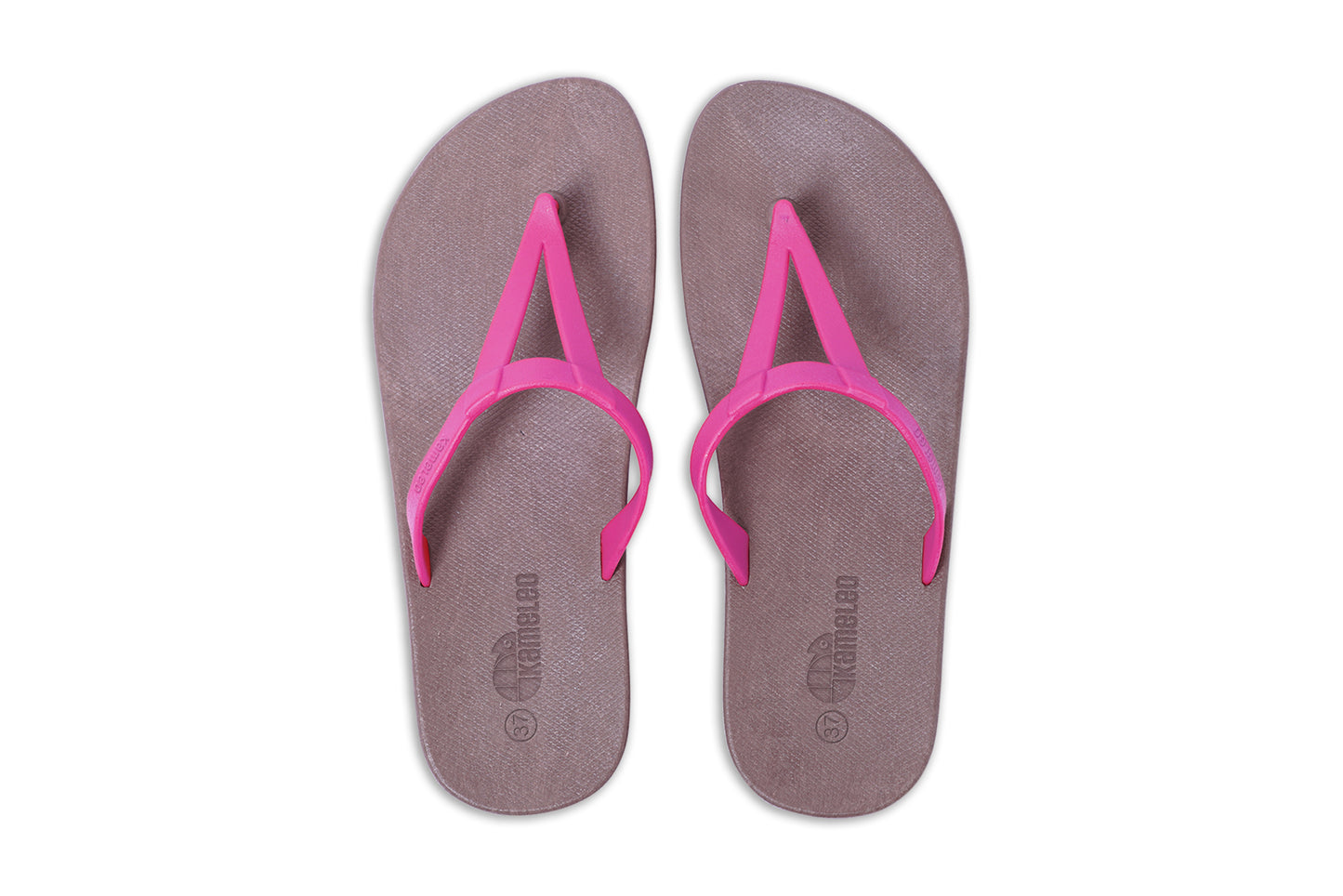 Eiffel Brown Sole Pink Strap