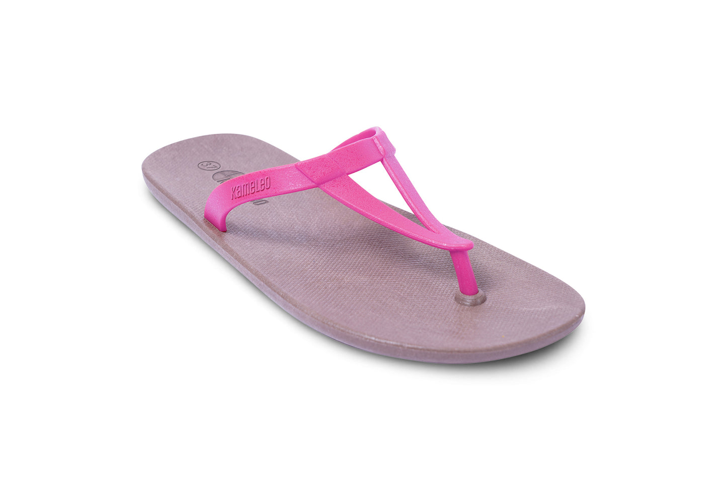 Eiffel Brown Sole Pink Strap