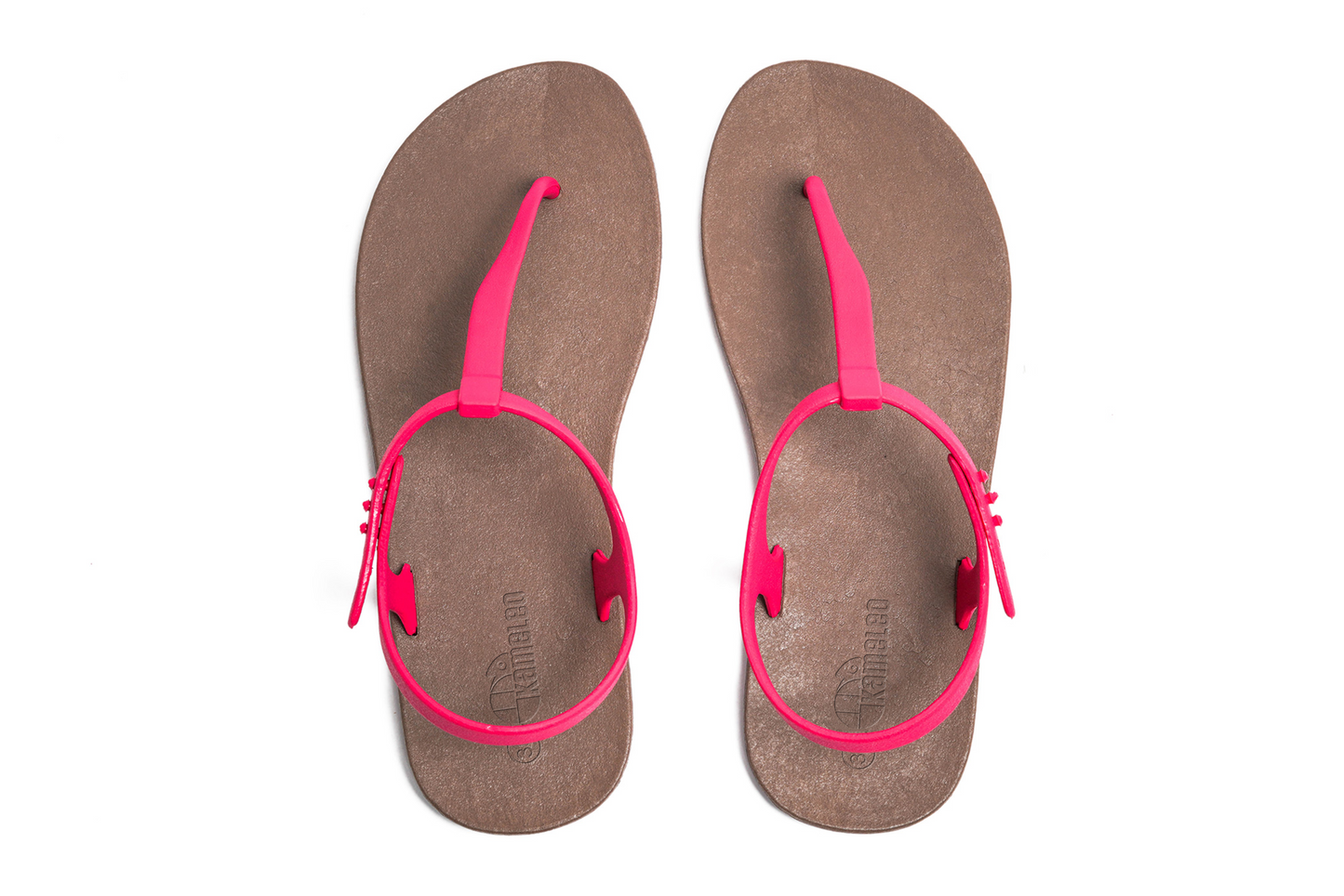 Saily Brown Sole Pink Strap