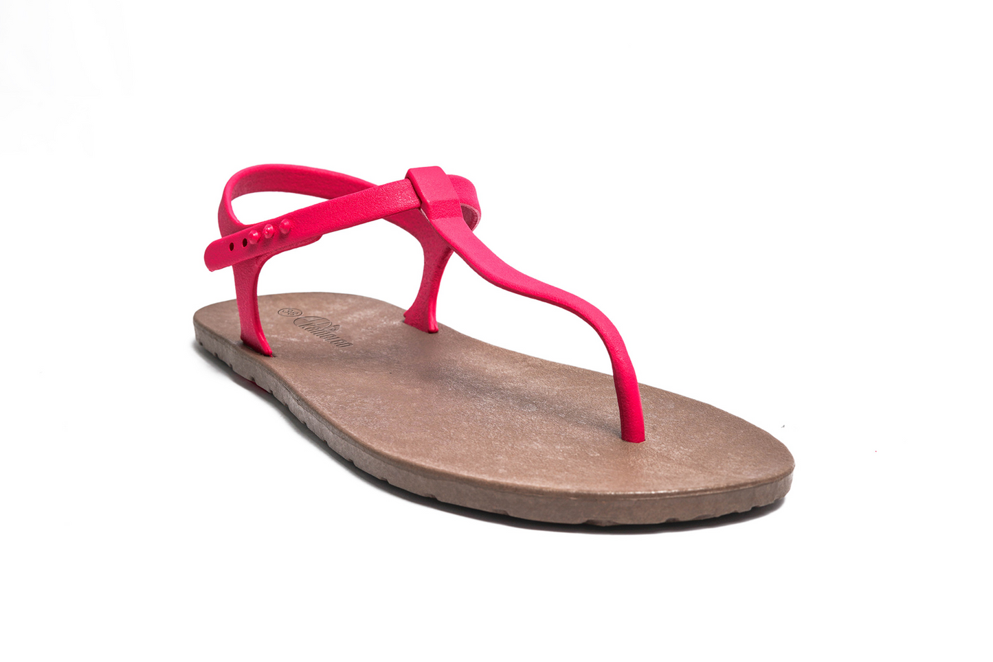Saily Brown Sole Pink Strap