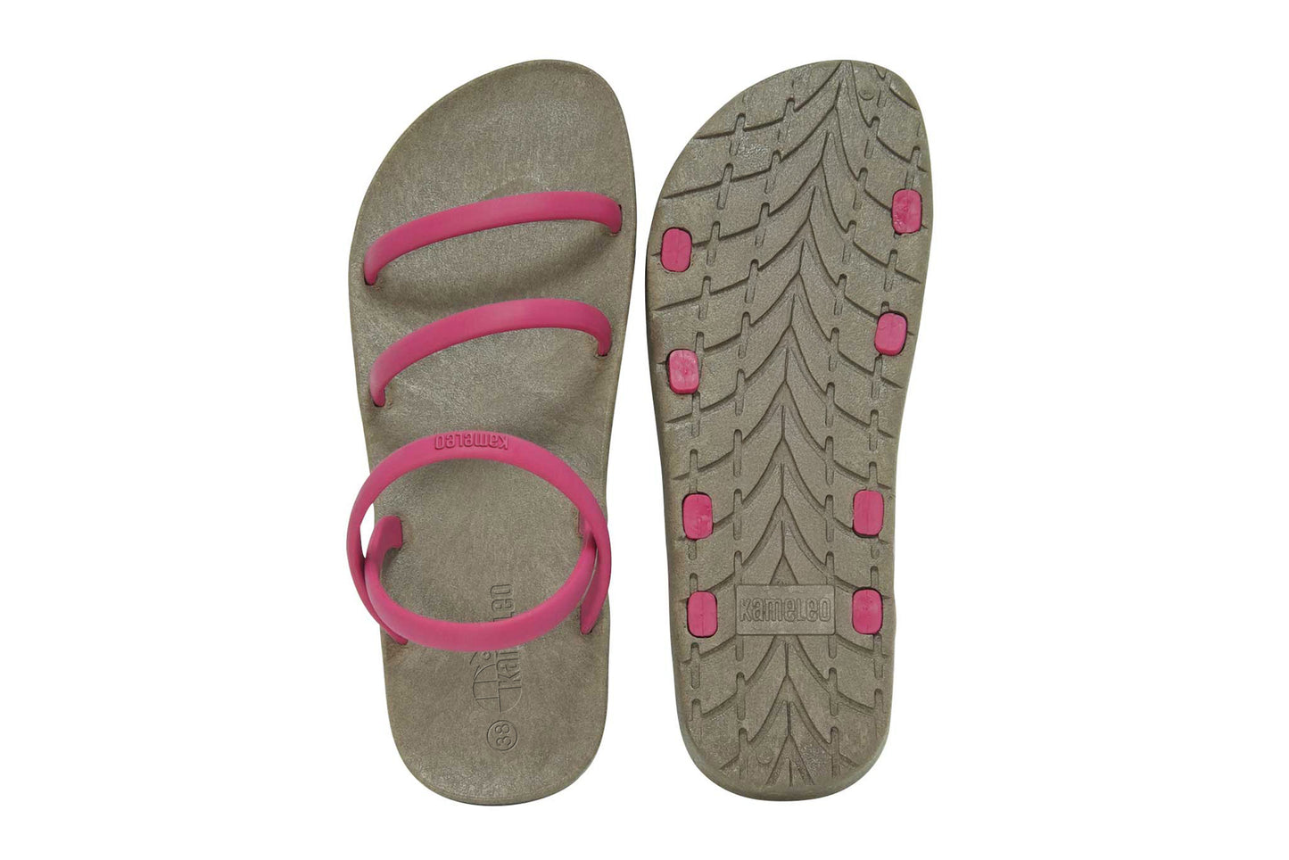 Twin Slim Brown Sole Pink Strap