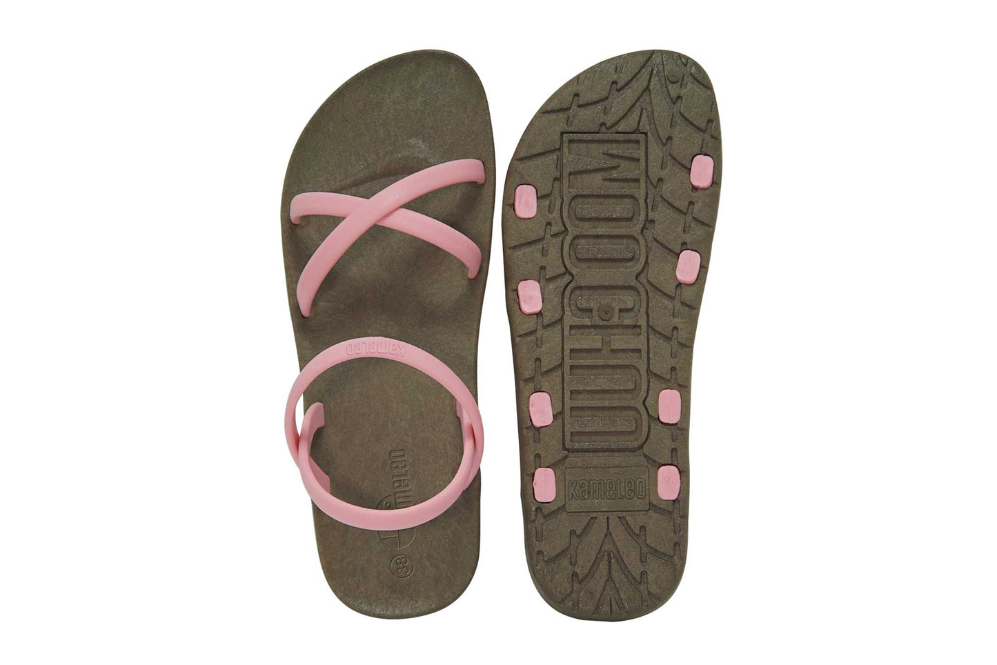 Cross Slim Brown Sole LightPink Strap