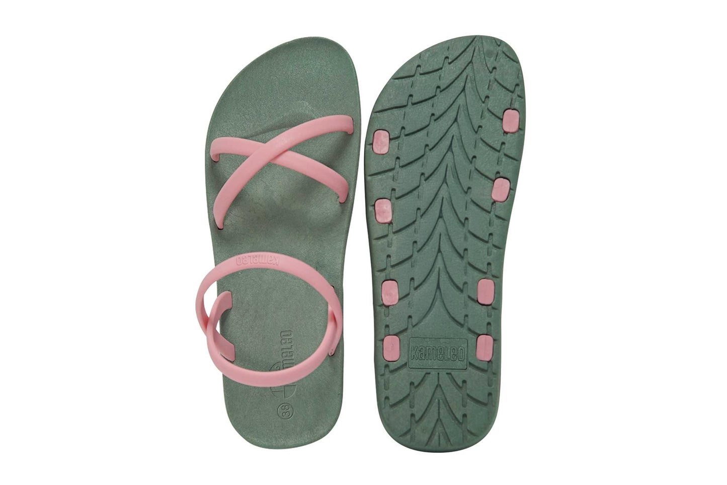 Cross Slim Grey Sole LightPink Strap