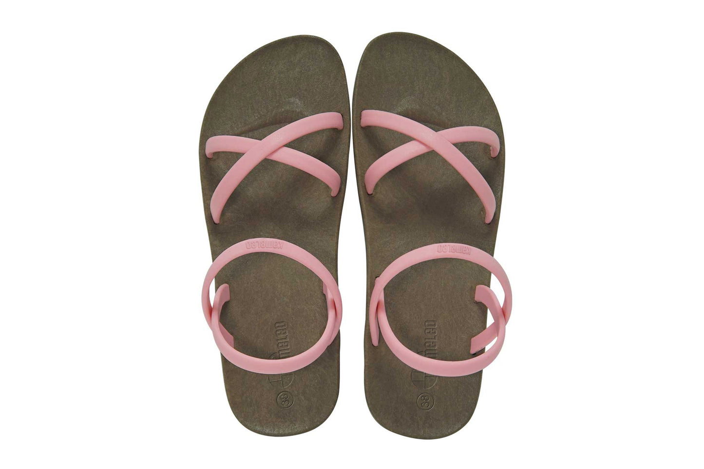 Cross Slim Brown Sole LightPink Strap